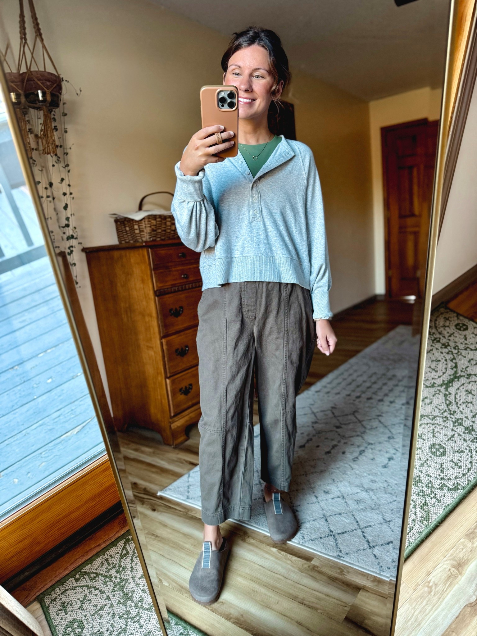 Wearing small in my tank, xs in my Henley top, xs petite in my barrel pants and my true size in my clogs 🤎

#LTKSeasonal #LTKPetite #LTKFindsUnder100