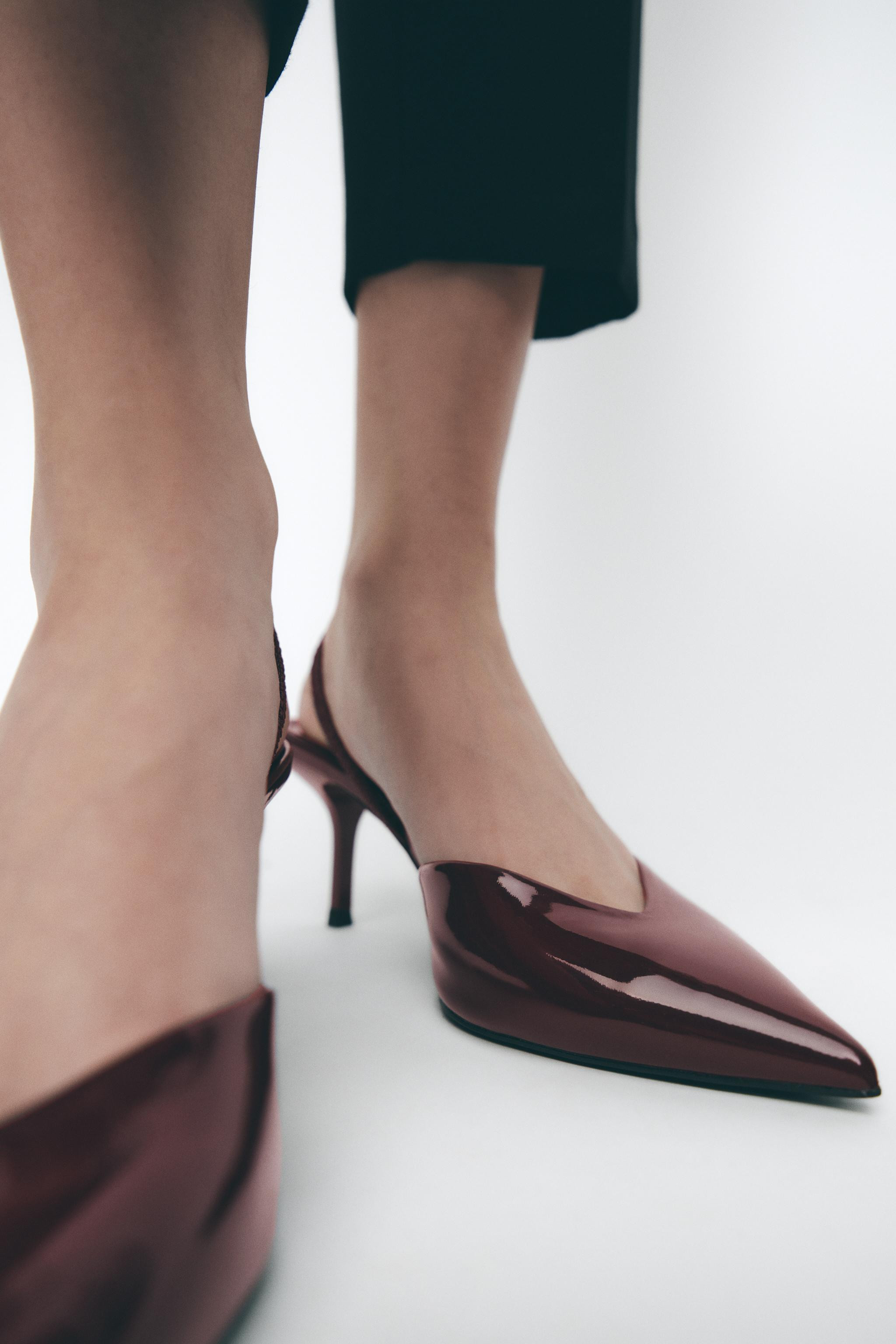 PATENT SLINGBACK PUMPS | Zara US