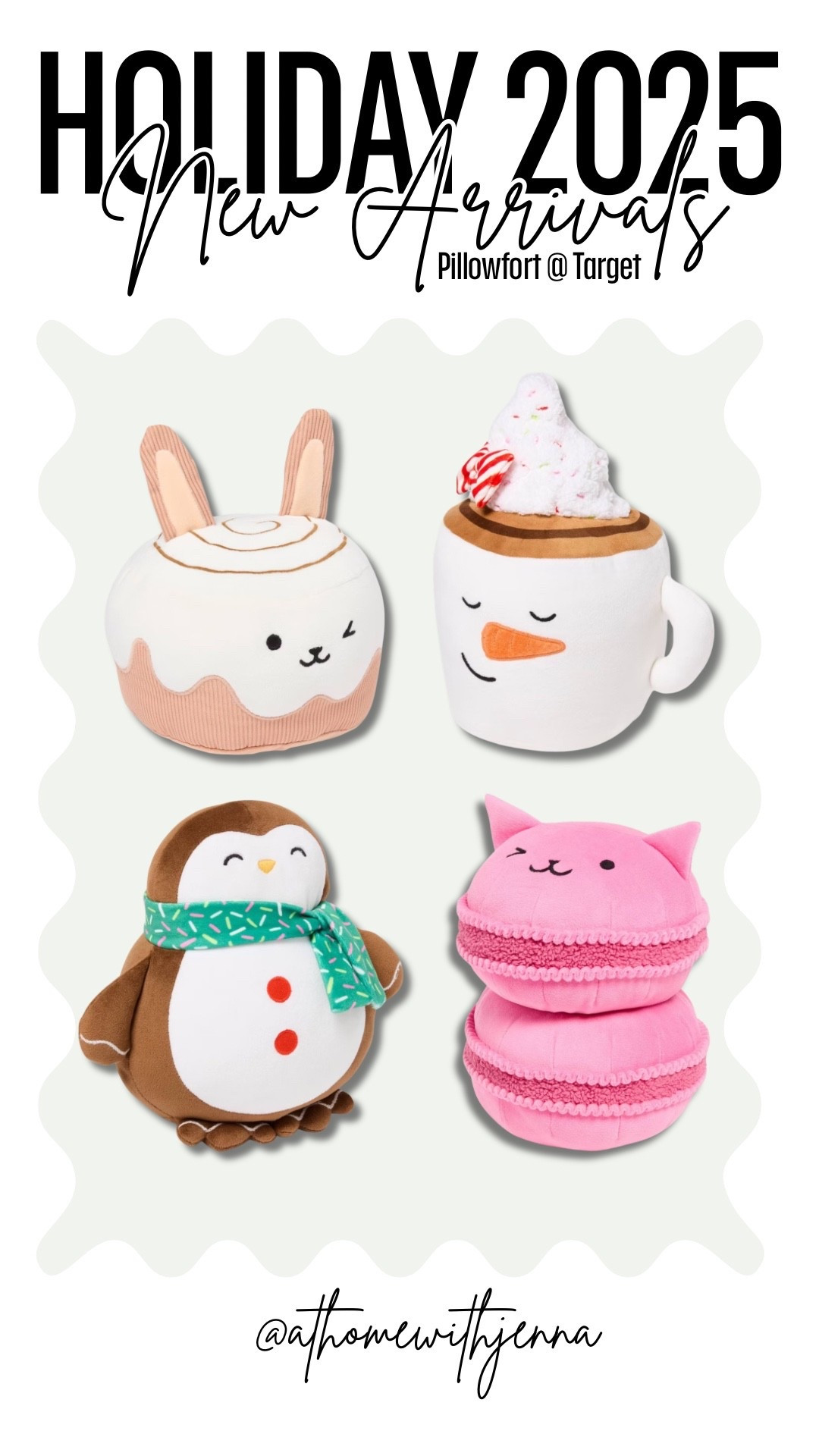 Pillowfort holiday plushies = instant cozy vibes 🎄✨
Snowman cocoa, bunny roll, penguin + kitty macaron… how cute are these?! 🐰☕️🐧🐱

Shop the new arrivals here ⬇️
#TargetHoliday #Pillowfort #LTKHoliday

#LTKHome #LTKKids #LTKSeasonal