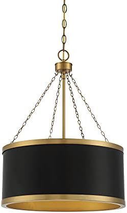 Savoy House 7-188-6-143 Delphi 6-Light Pendant Light in Black with Warm Brass Accents (19" W x 25... | Amazon (US)