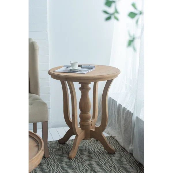 Fiorentino 27.6'' Tall Solid Wood Pedestal End Table | Wayfair North America