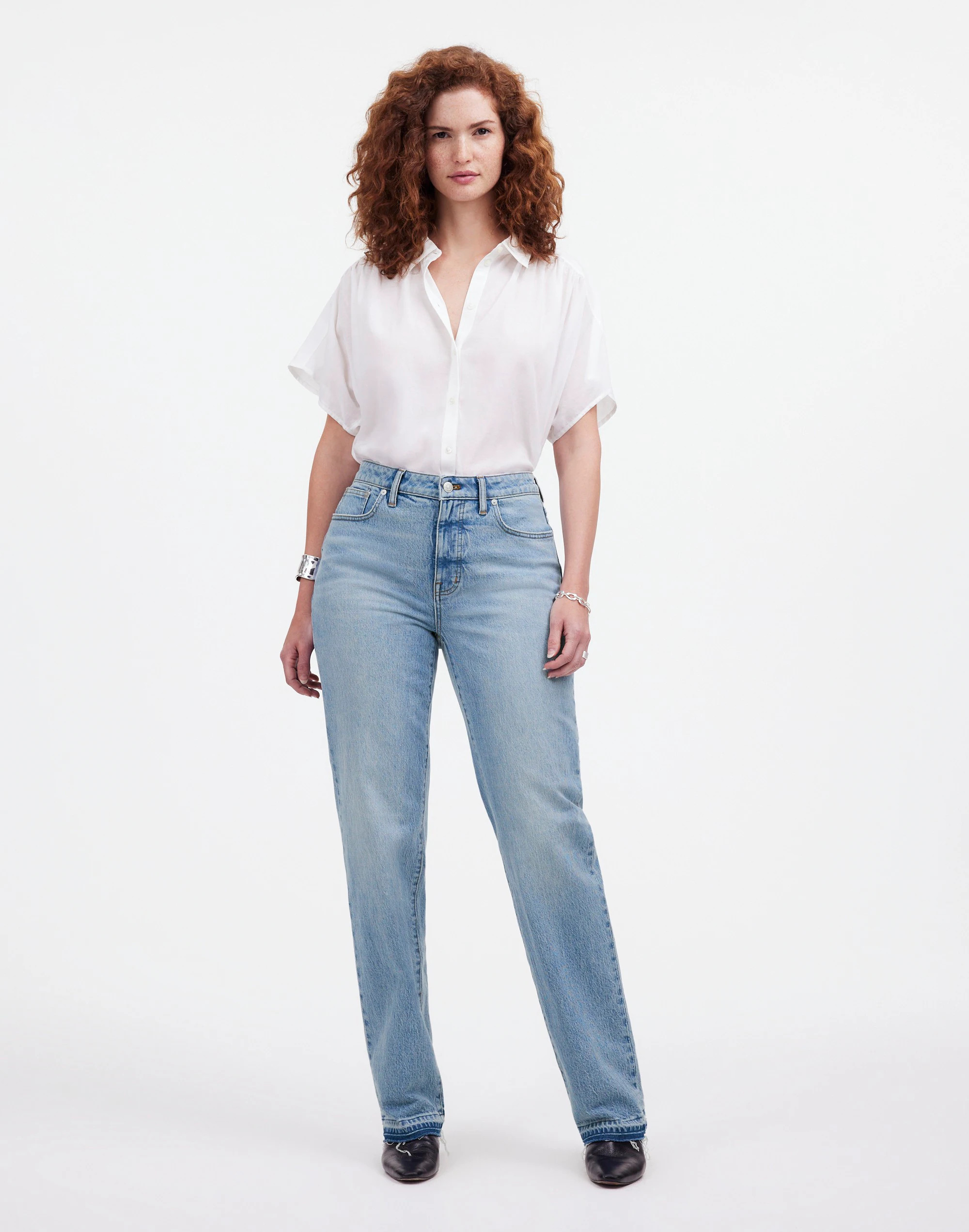 The Curvy '90s Straight Mid-Rise Jean in Barbosa Wash | Madewell | Madewell