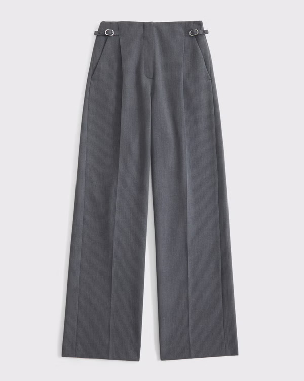 A&F Sloane Tailored Hardware Wide Leg Pant | Abercrombie & Fitch (US)