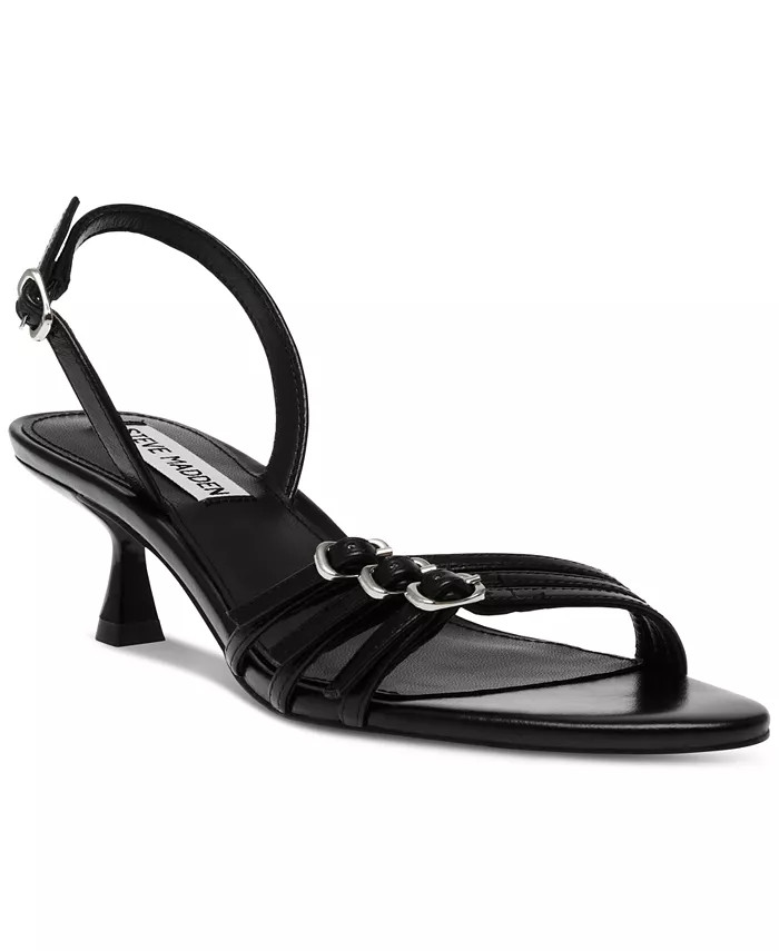 Steve Madden Women's Rapture Strappy Kitten-Heel Sandals - Macy's | Macy's