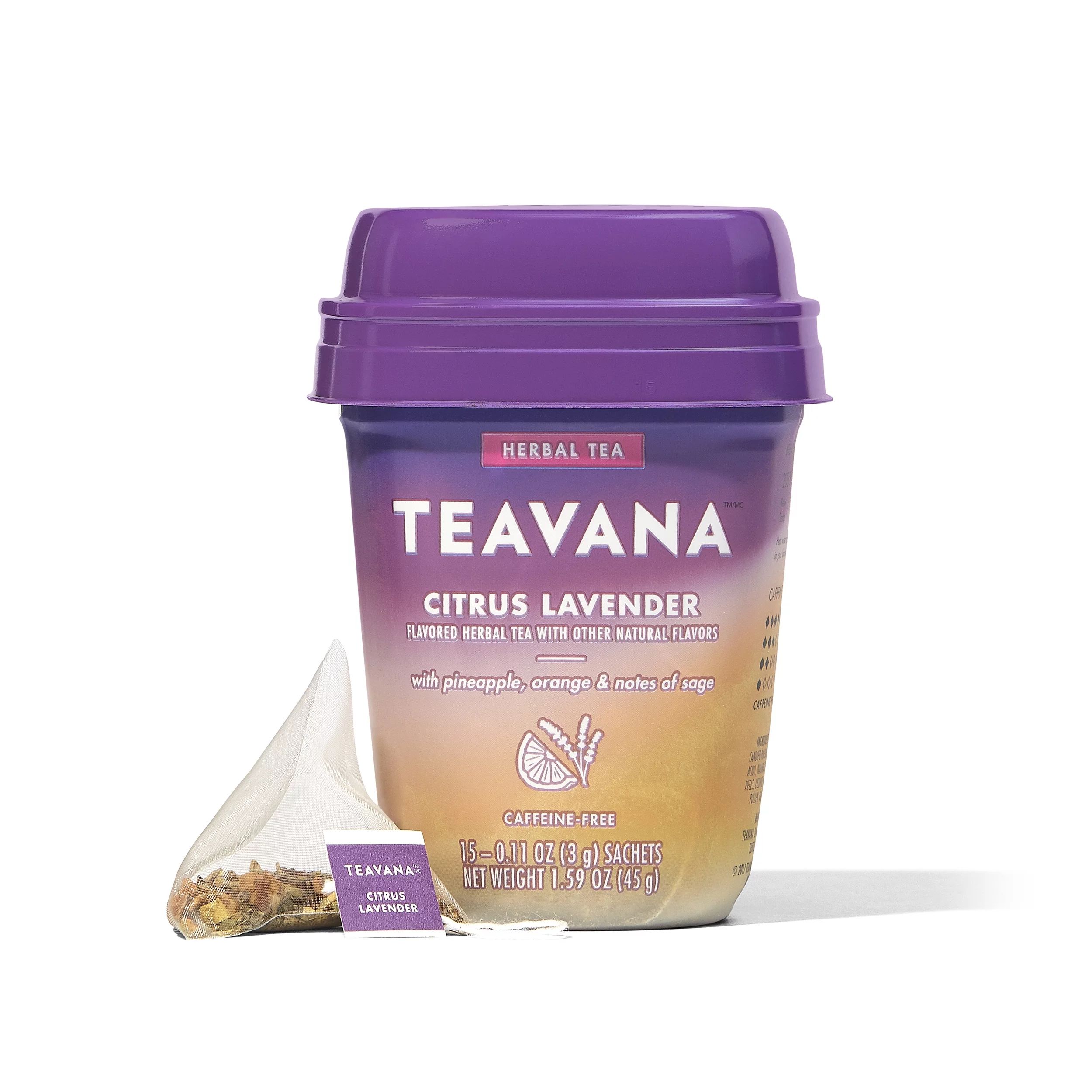 Teavana Citrus Lavender, Herbal Tea With Pineapple, Orange and Notes of Sage, 15 Sachets | Walmart (US)