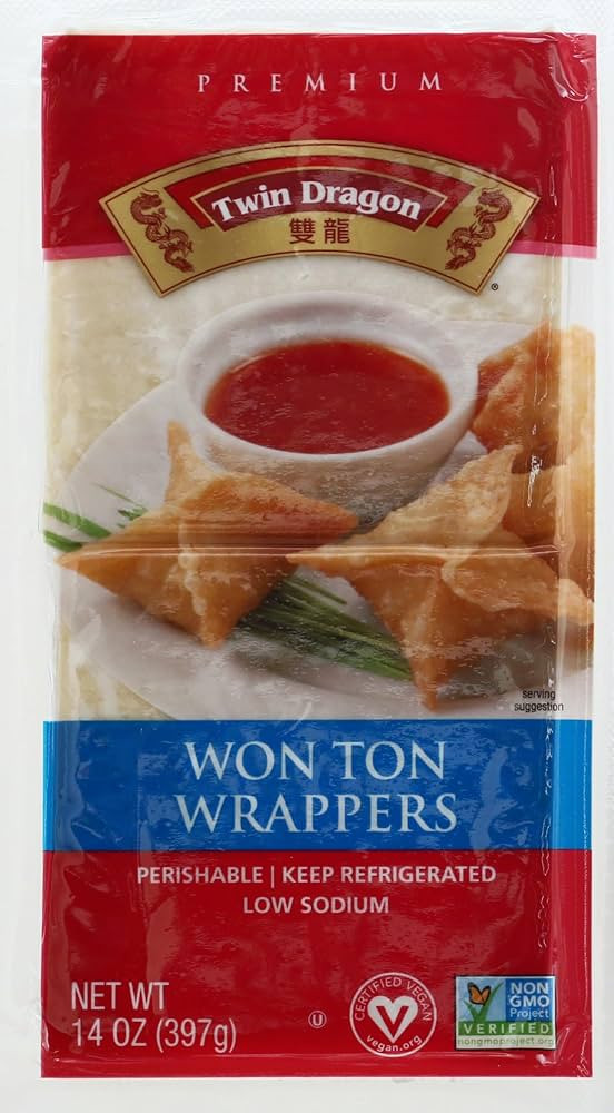 Twin Dragon, Fortune Won Ton Wrappers, 14 Ounce | Amazon (US)