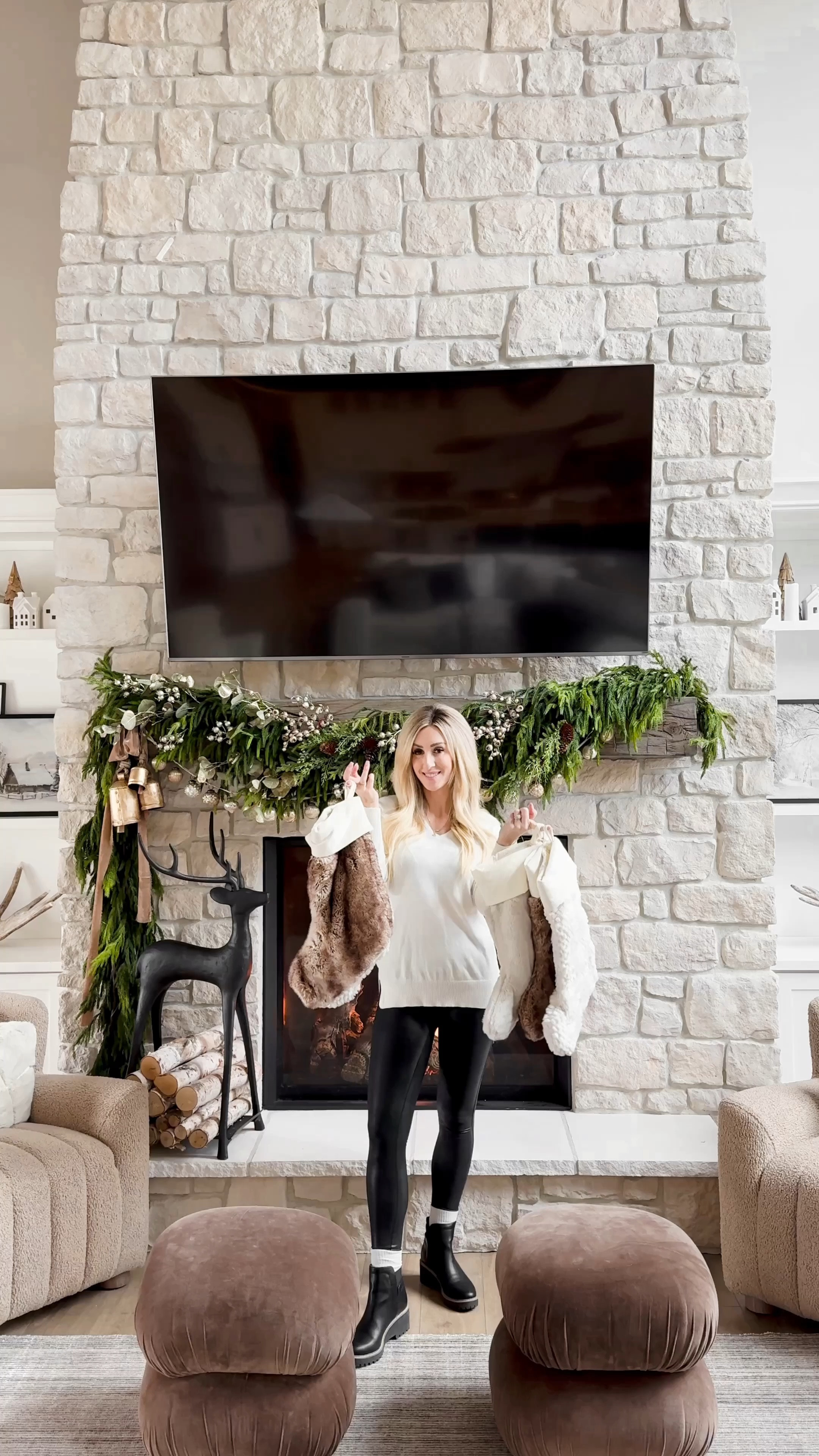 How I hang my stockings. 

Holiday mantle decor. Christmas stockings. Stocking tags 

#LTKHoliday #LTKhome #LTKSeasonal