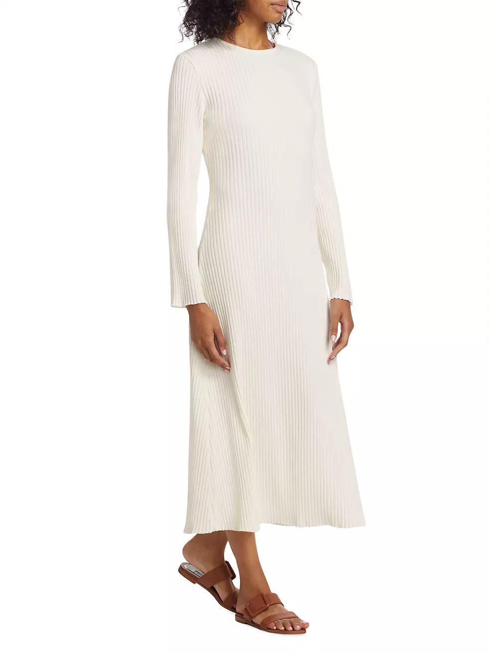 Cotton-Blend Rib-Knit Midi-Dress | Saks Fifth Avenue