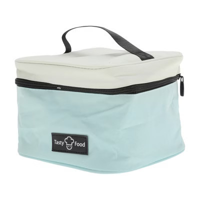 Unique Bargains Reusable Insulated Lunch Box with Large Capacity for Office Work Picnic or Travel Light Blue Beige | Target