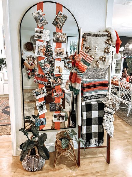 Christmas cards and stockings display for some festive flair 🎄Love this floor mirror for a statement piece 🙌🏻

#LTKHoliday #LTKGiftGuide #LTKhome