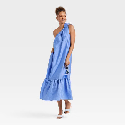 Women's One Shoulder Sleeveless Tiered Dress - A New Day™ | Target