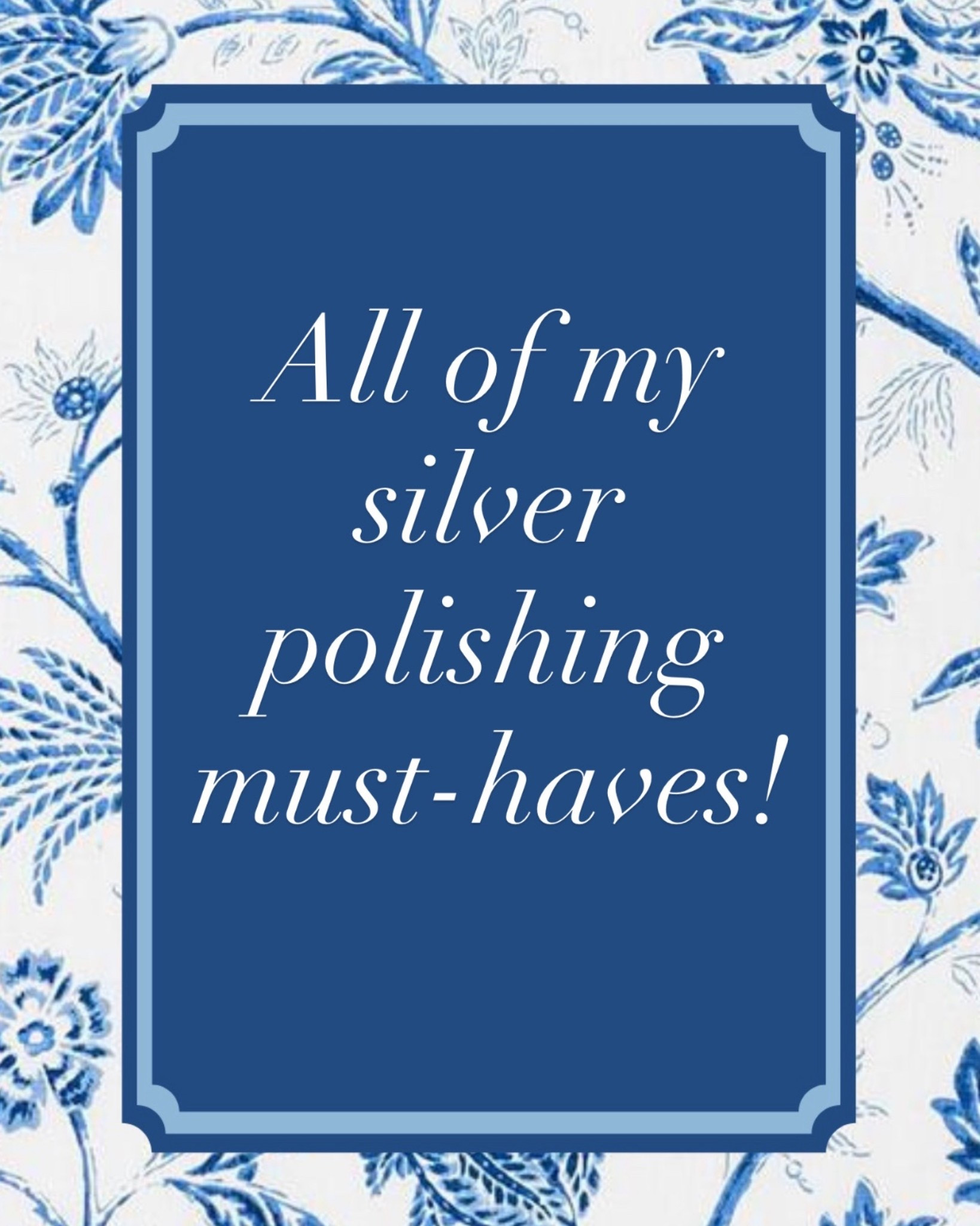 Everything you need to take care of your beautiful silver!