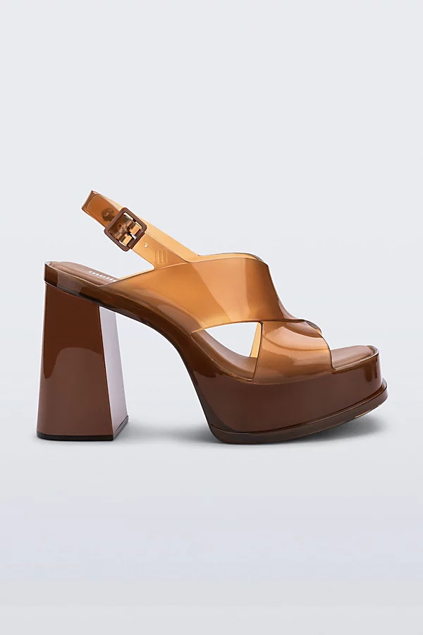 Melissa Dance Jelly Platform Heel in Brown, Women's at Urban Outfitters | Urban Outfitters (US and RoW)