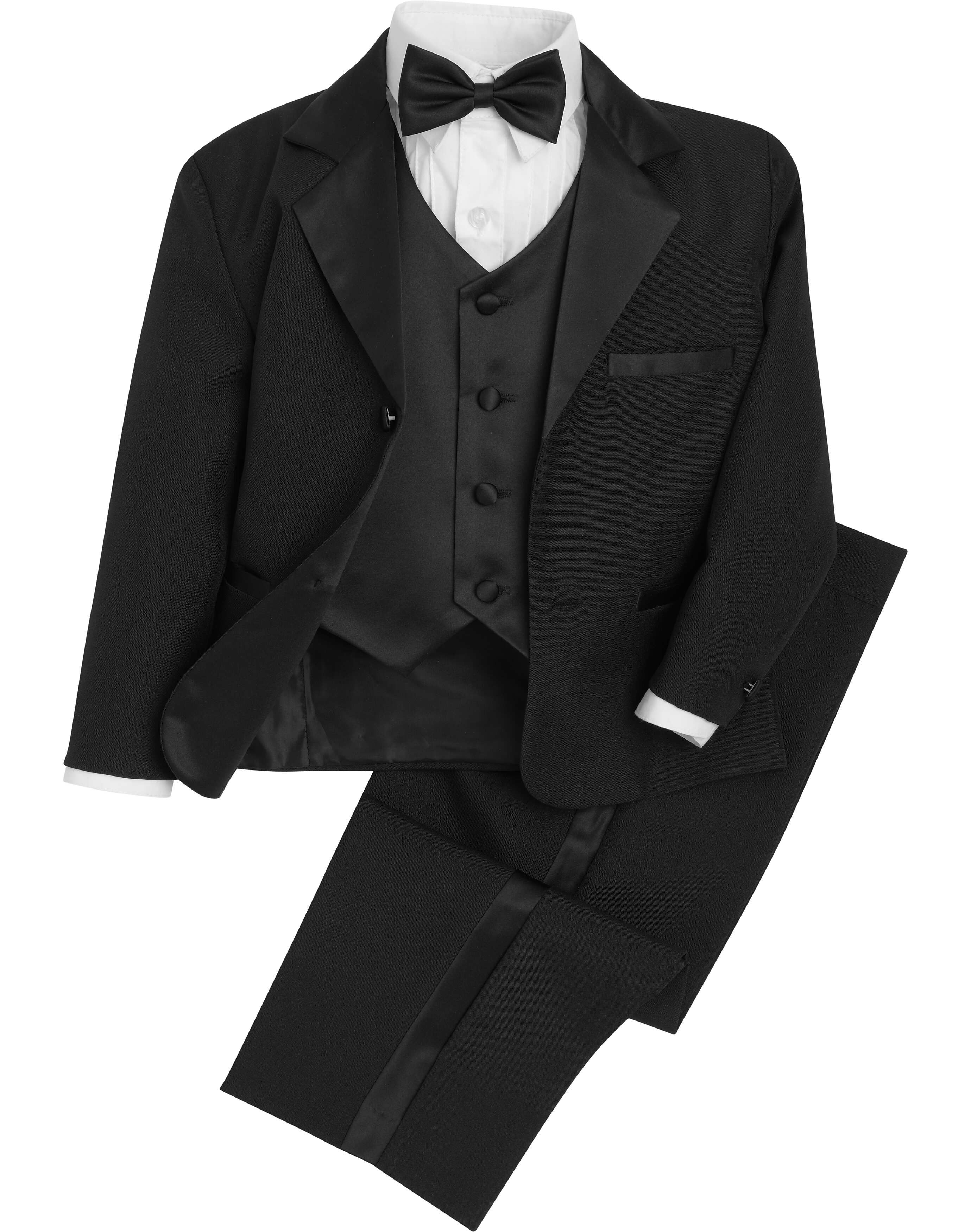 Peanut Butter Collection Toddler's Tuxedo with Bow Tie, Black | The Men's Wearhouse