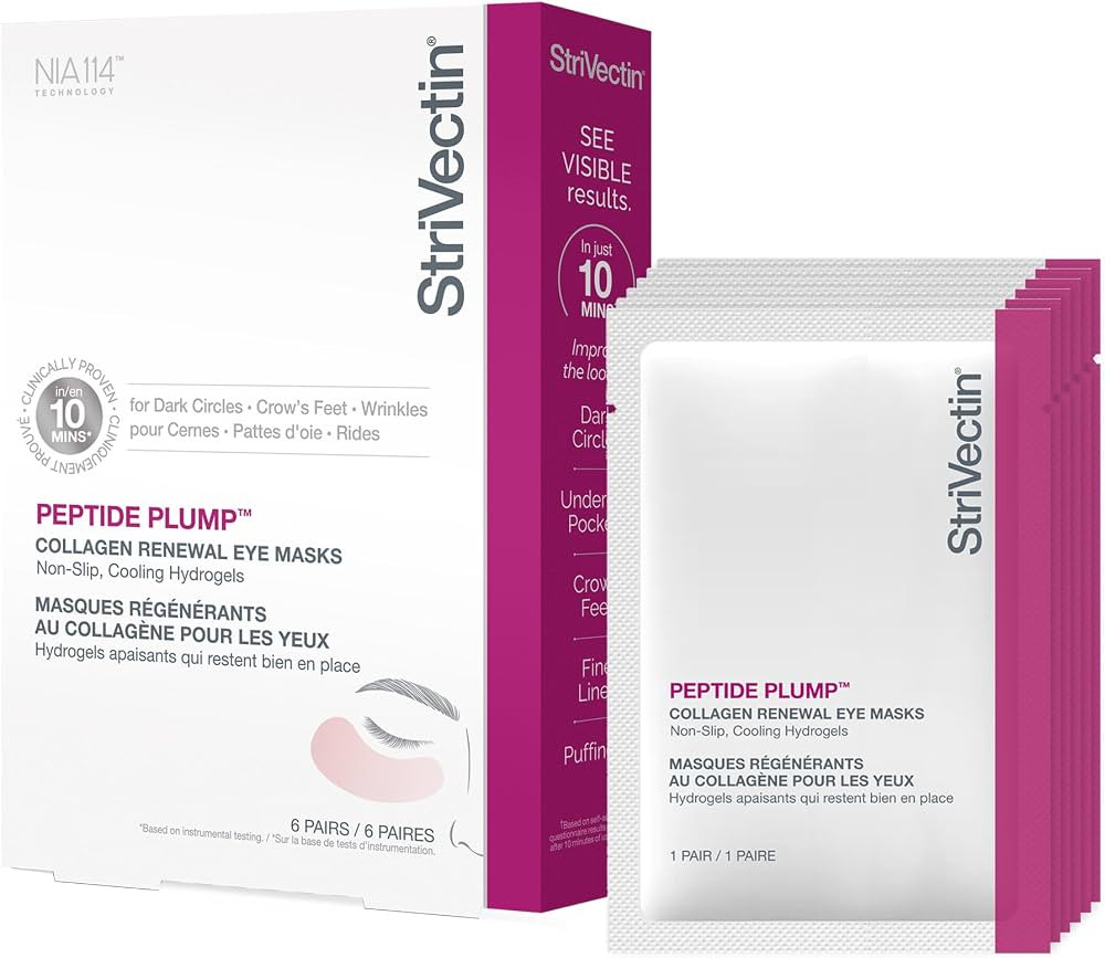 StriVectin Peptide Plump Collagen Renewal Smoothing Eye Masks | Amazon (US)