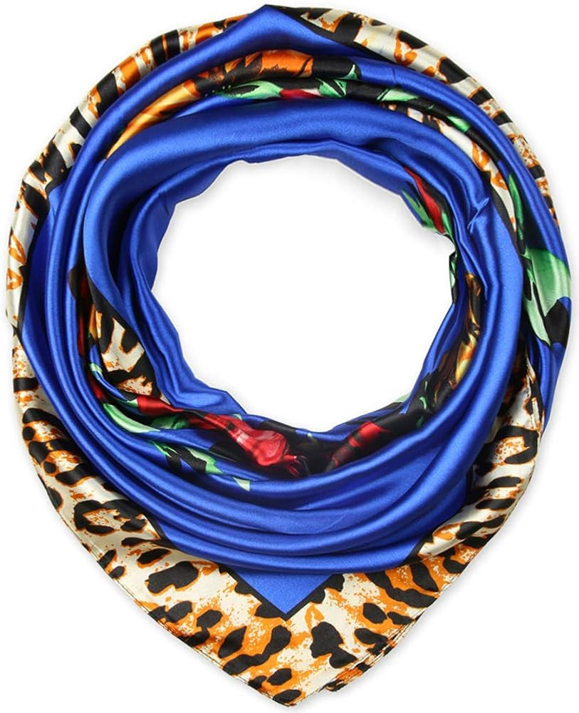 corciova 35 x 35 Large Square Hair Scarf for Women Silk Like Curly Headband Tie Sleeping at Night... | Amazon (US)