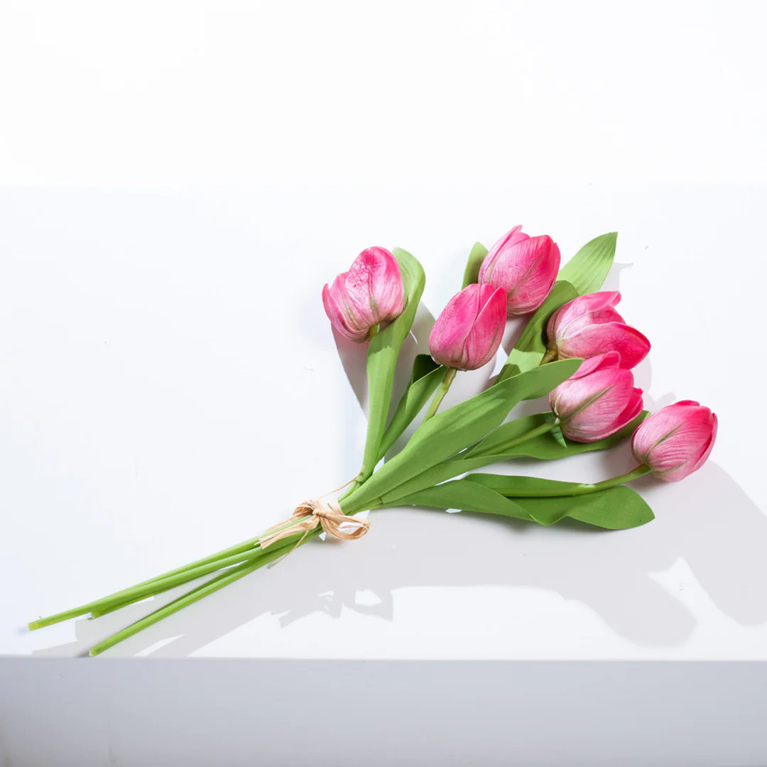 Real Touch Faux Tulip Bouquet Bundle of 6 Stems - Available in 9 Colors | Darby Creek Trading