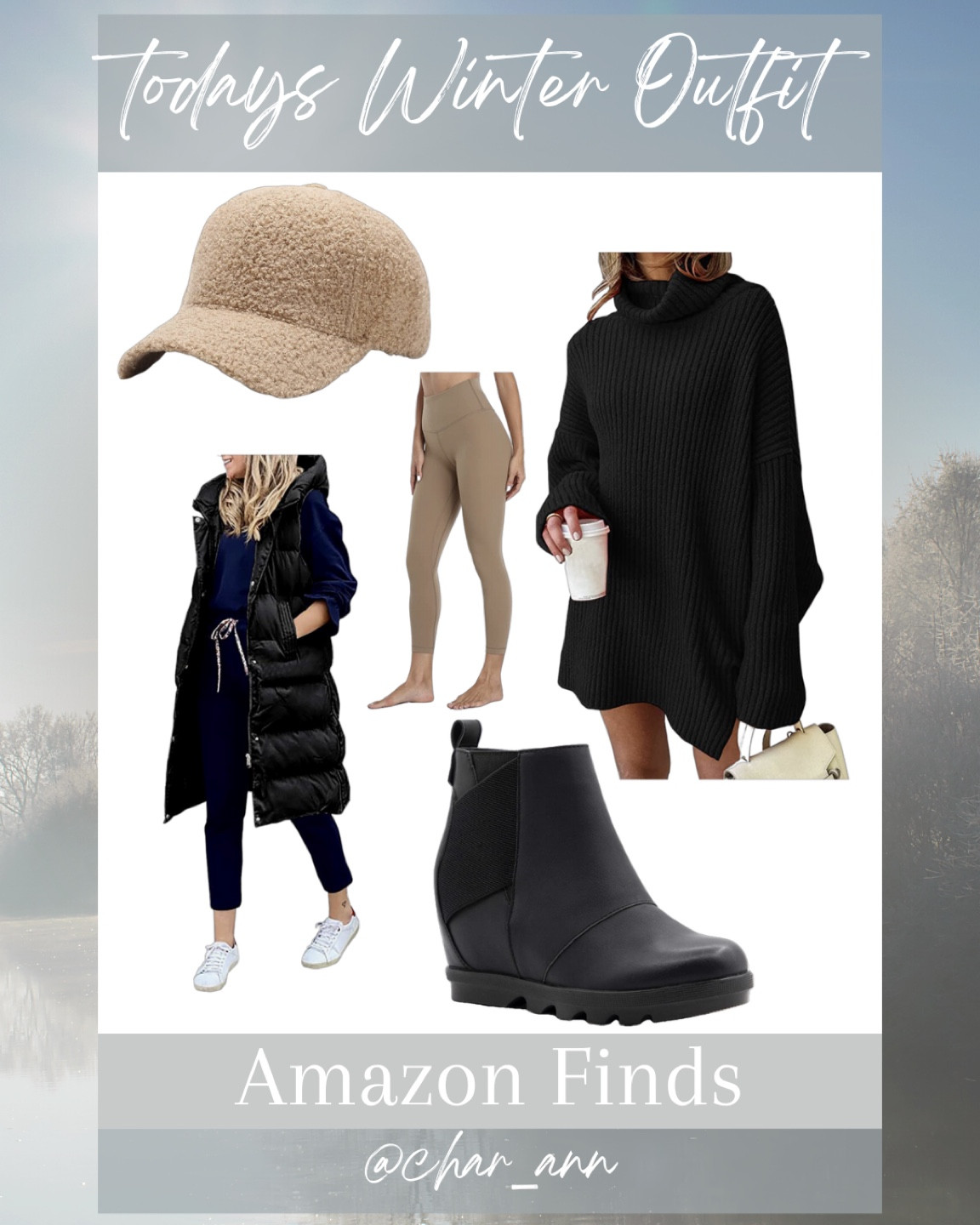 Since the weather will eventually be dipping down I’ll share some winter outfit finds too! 

This wool hat is so cute! The leggings and oversized sweater dress add comfort, while the trench puffer vest adds warmth! And I love the hidden wedge booties 

#LTKSeasonal #LTKHoliday #LTKstyletip