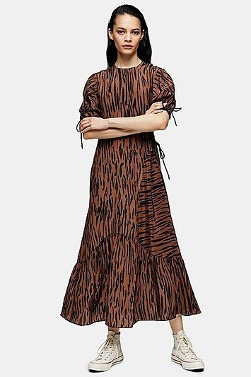 *Tiger Print Silk Dress By Topshop Boutique - Tbc | Topshop US