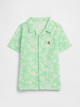 babyGap Brannan Bear Linen-Blend Vacay Shirt | Gap Factory