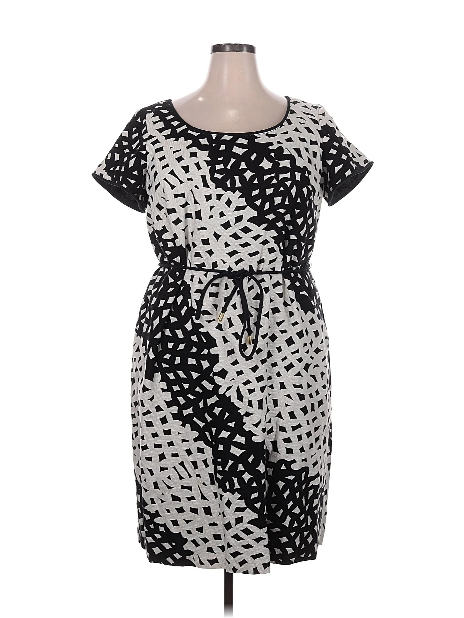 Talbots Print Black Gray Casual Dress Size 18W - 68% off | ThredUp (US)