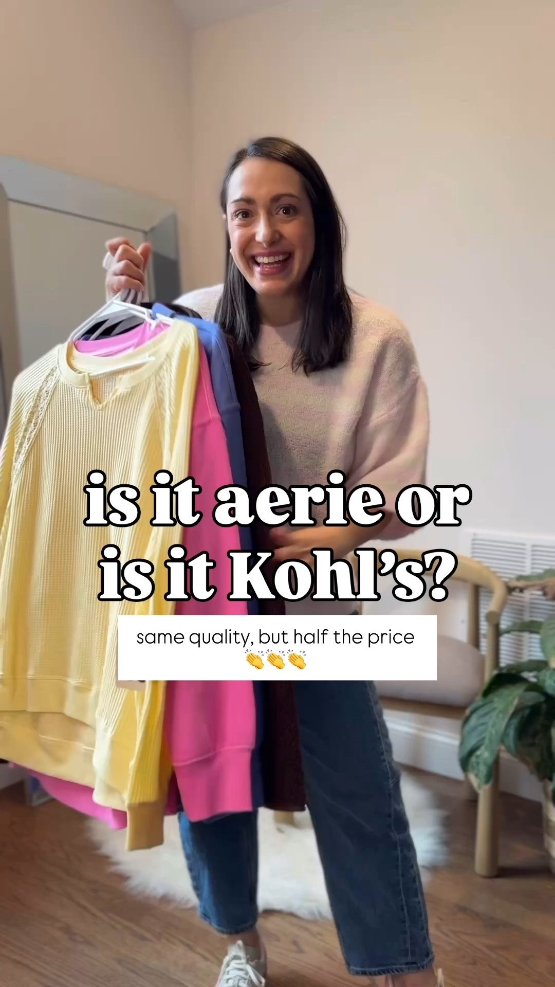 These new @kohls finds look and feel exactly like aerie but they are half the price 👏👏👏 they come in so many good color options including fun spring colors as well as neutrals! They do run big so no need to size up for an oversized fit. 

#kohlsfinds #lookslikeaerie #bumpstyle #bumpfriendly #casualstyle

#LTKmomlife #LTKFindsUnder50 #LTKBump