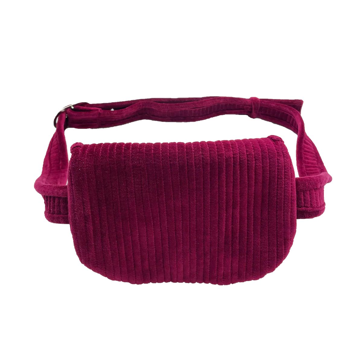 NEW Quilted Velvet Adjustable Belt Bag - Magenta | Quilted Koala
