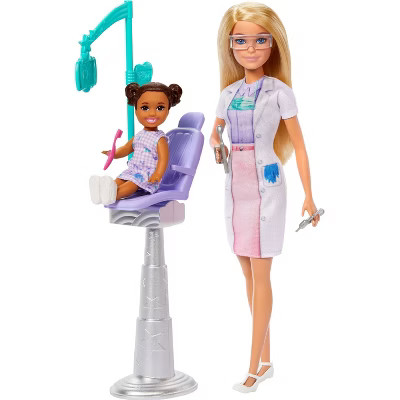 Barbie Dentist Doll with Blonde 11" Fashion Doll, 1 Kid Doll, Medical Doctor Furniture and Accessories | Target
