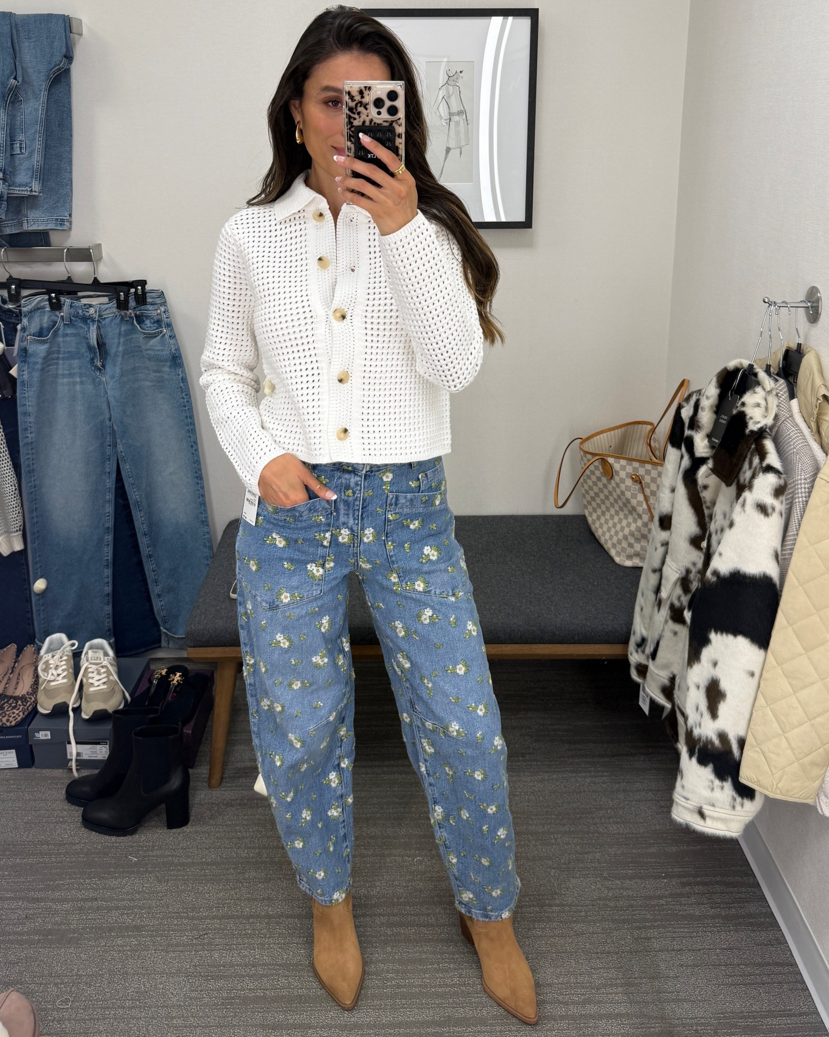 Shop my Nsale outfit! Wearing size XS in cardigan, size 25 in jeans, and size 8 in booties! Xo!

#LTKFindsUnder100 #LTKSaleAlert #LTKFindsUnder50