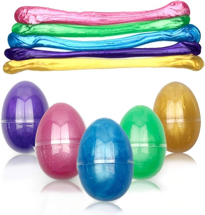 5 Colors Slime Eggs Easter Egg Toys for Kids Boys Girls Easter Basket Stuffers Fillers Gifts Part... | Amazon (US)