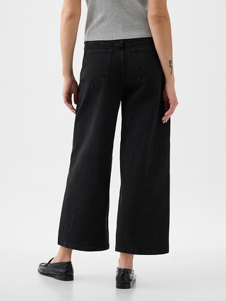 High Rise Stride Wide-Leg Ankle Jeans | Gap (US)