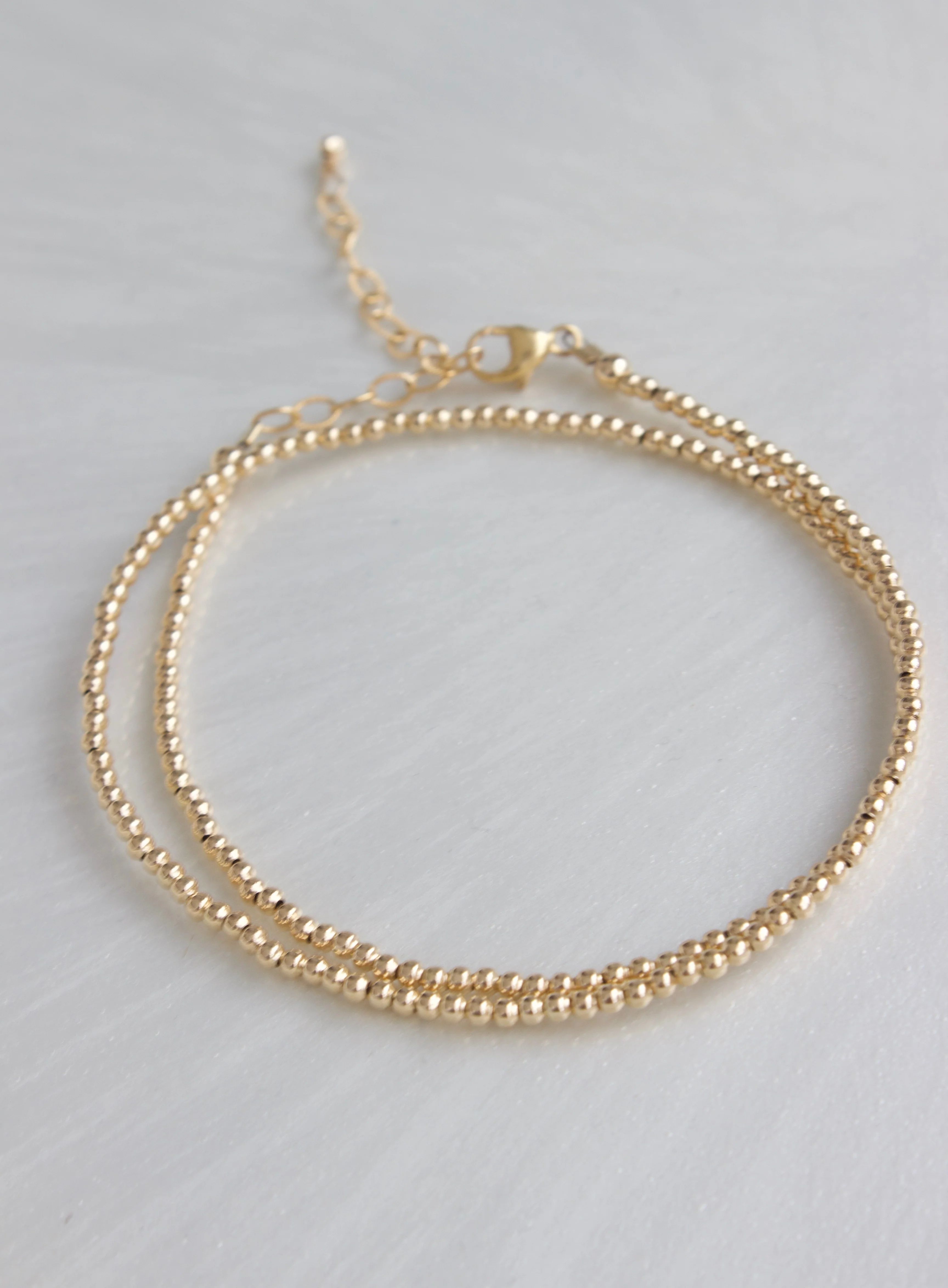 GOLD FILLED DOUBLE WRAP BRACELET | Katie Waltman Jewelry