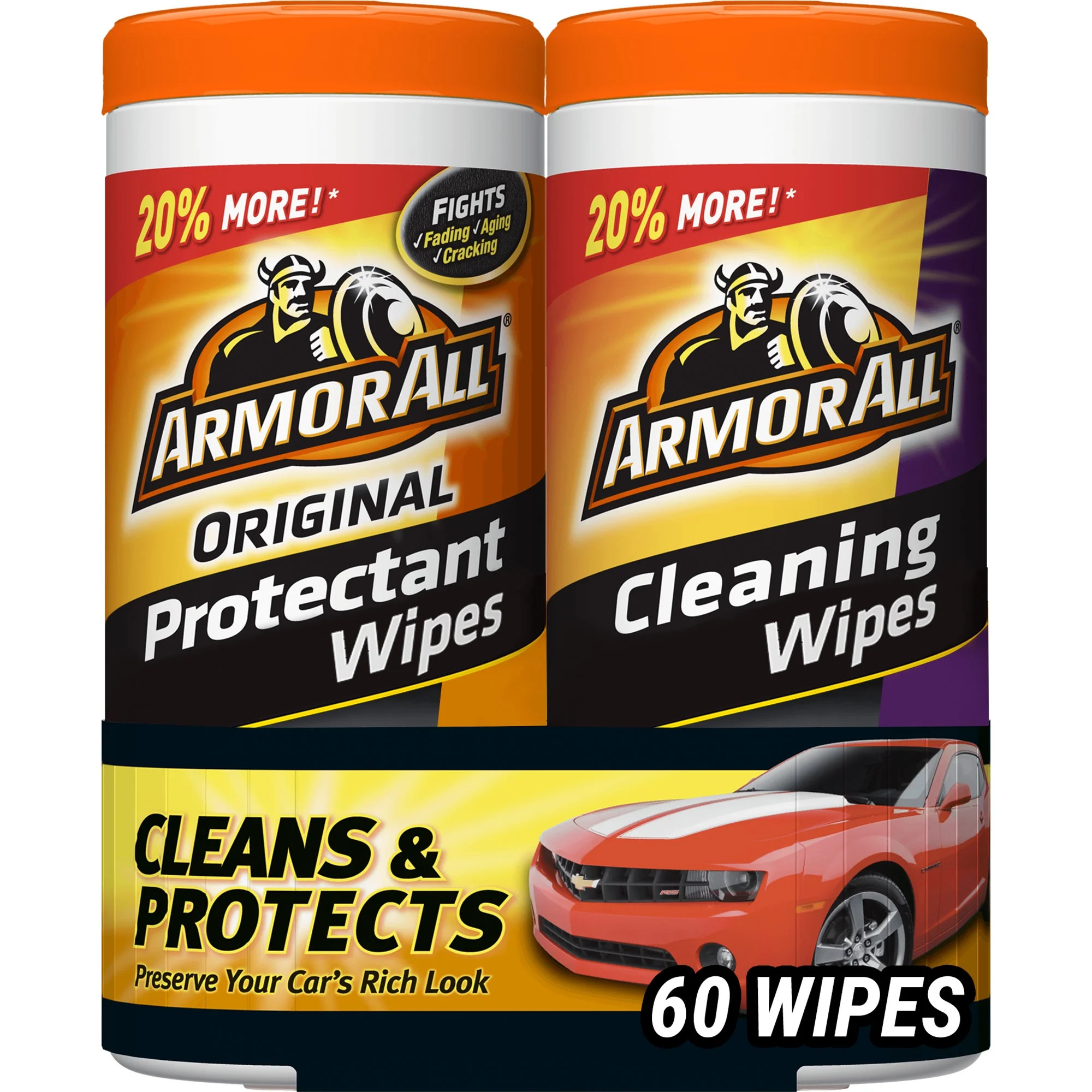 Armor All Original Car Protectant and Car Cleaning Wipes ( 2 - 30 Count Packs) | Walmart (US)