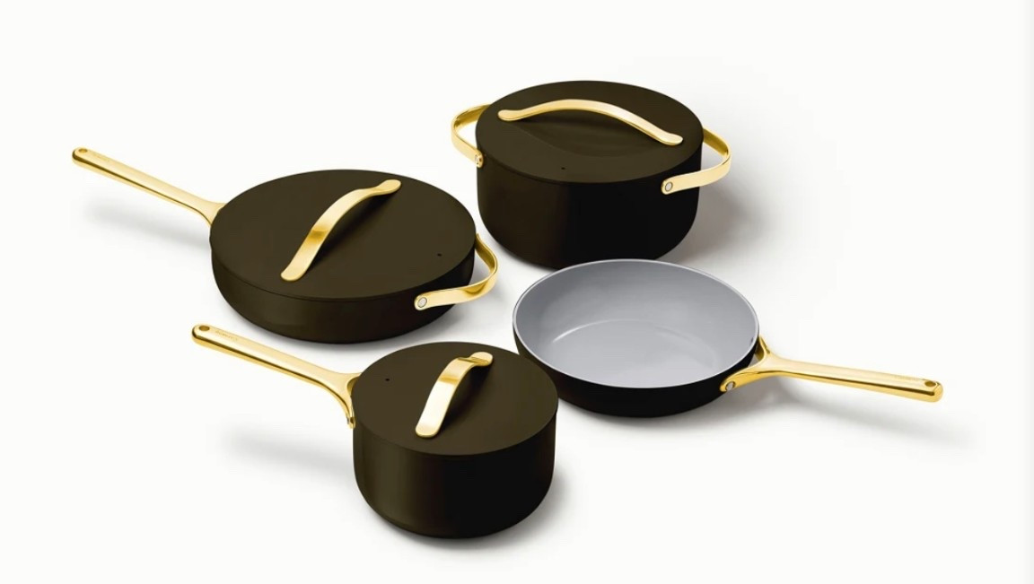 My New Caraway Pots &amp; Pans!! Nonstick &amp; Non-Toxic ✨ also obsessed with the gold &amp; black. It’s so perfect for fall and very chic 🖤💛

#LTKSeasonal #LTKHome #LTKFamily