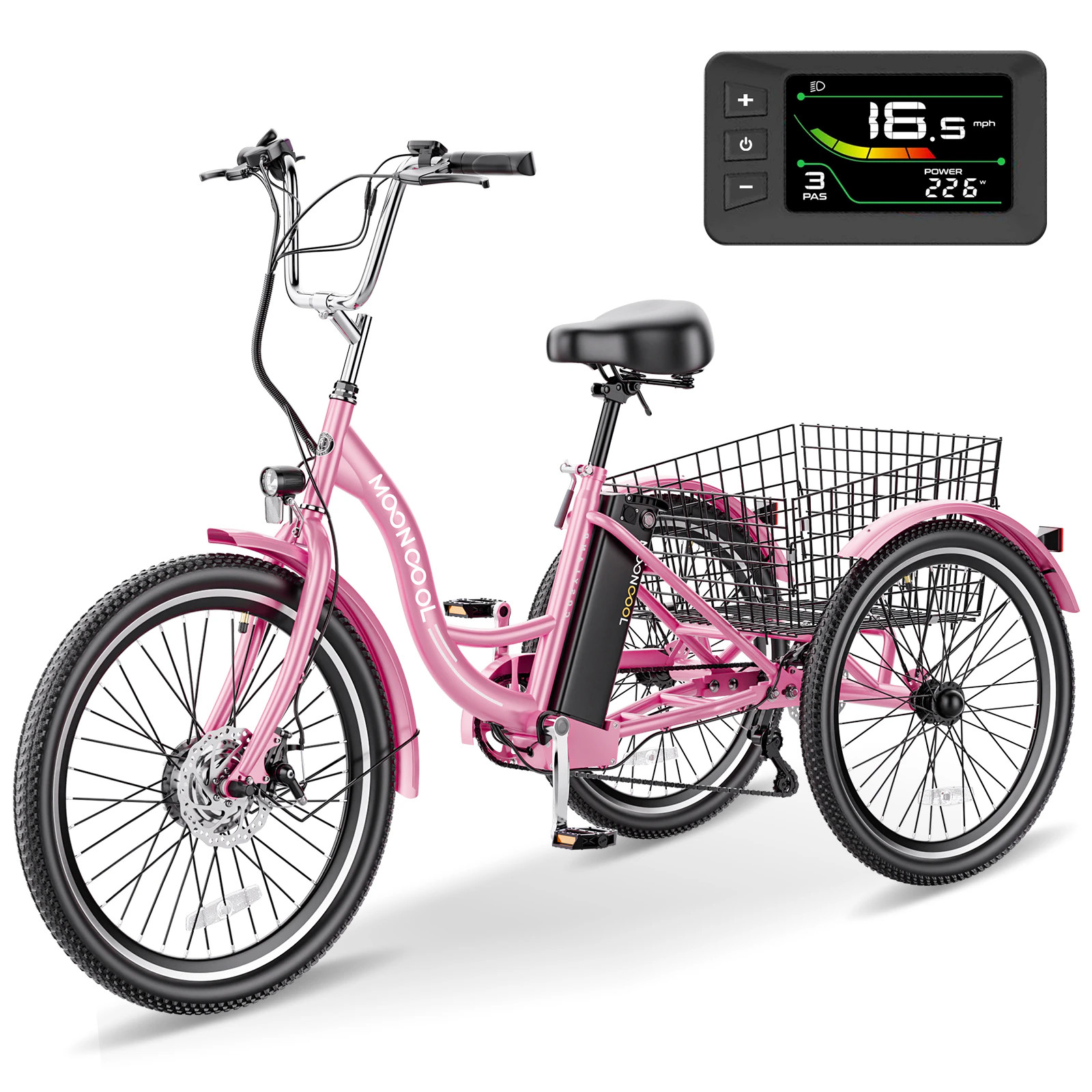 Esazn 24-in Adult unisex E-bike in Pink | ZT-E24-QF-FLYU | Lowe's