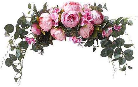 U'Artlines 18" Natural Garland Front Door Wreaths, Artificial Boxwood Greenery Hanging Wreath for... | Amazon (CA)