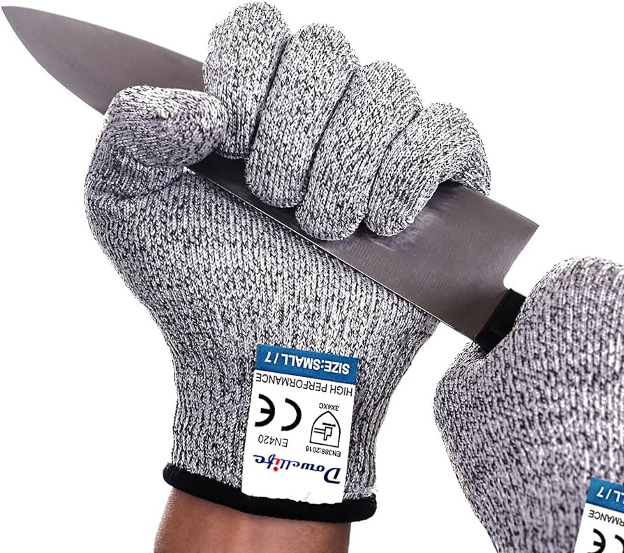 Dowellife Cut Resistant Gloves Food Grade Level 5 Protection, Safety Kitchen Cuts Gloves for Oyst... | Amazon (US)