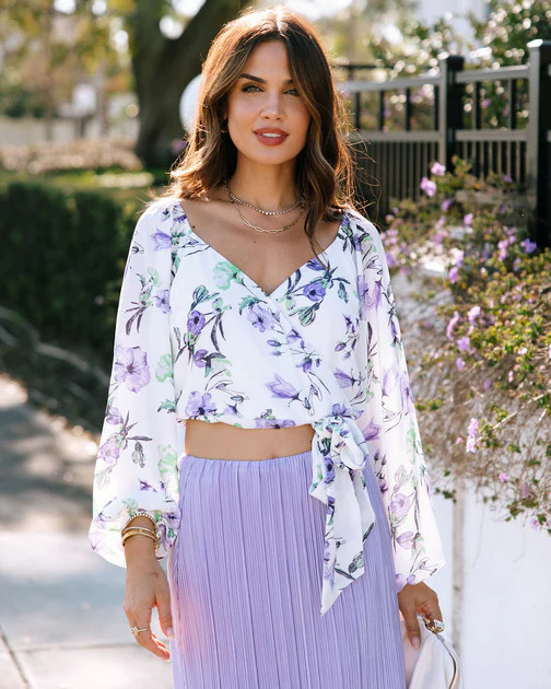 Marlow Floral Side Tie Top | VICI