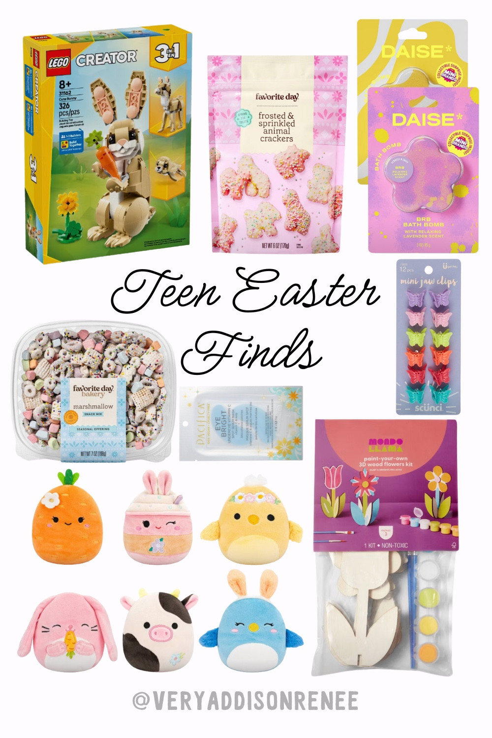This upcoming episode Easter, make a gift basket for your teen girl! Check out my profile for more Easter basket inspo and follow for more!




Skincare, bath bombs, daise, squish mallow, Lego, three in one Lego, Easter, Easter basket, gift guide, teen girls, teen girl gift, Easter gifts, Easter gift, Easter gifts for teens, teen girl gift guide, target gifts, Easter treats, DIY gift basket, stuffed animals, Easter food, Easter crafts, holiday gifts, Easter basket ideas, gift basket, target finds, target Easter finds, teen girl gift, tween gift, teen girl gift guide, tween gifts, tween gift guides

#LTKU #LTKSeasonal #LTKFindsUnder50