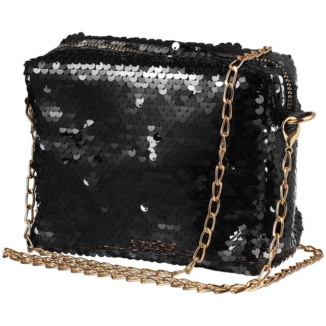 Fashion Sparkly Sequin Handbag Lady Party Evening Clutch Shoulder Bag for Women (Black) - Walmart... | Walmart (US)