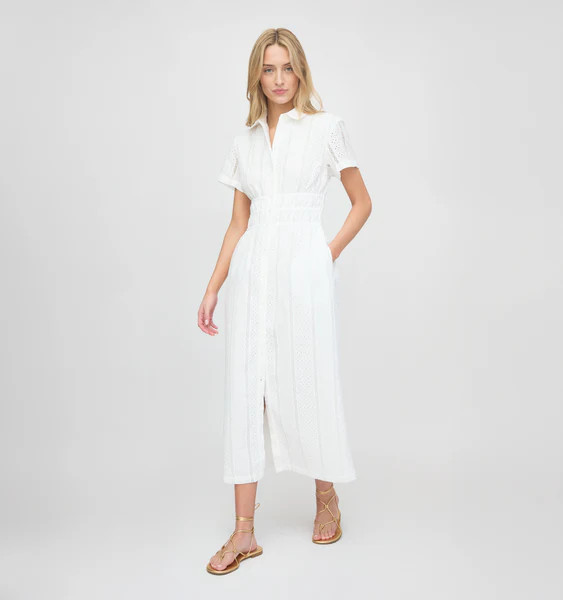 The Jamie Nap Dress - White Broderie Voile | Hill House Home US