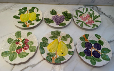 SHAFFORD Lot of 6 “Fruit Du Jour”  fruits luncheon plates EUC Read plum grapes | eBay US