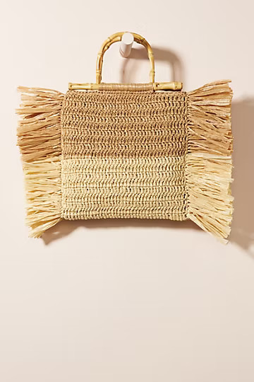 Caterina Bertini Colorblocked Fringe Tote Bag | Anthropologie (US)