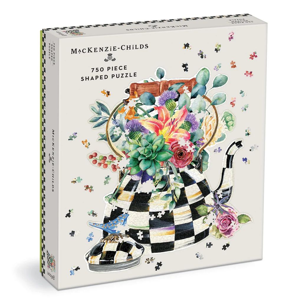 MacKenzie-Childs Blooming Kettle 750 Piece Shaped Puzzle | Galison