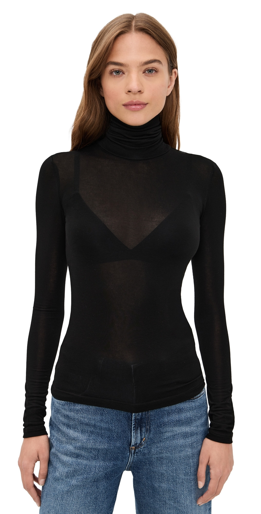AGOLDE Pascale Turtleneck Black L | Shopbop