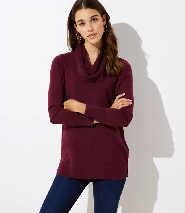 Cowl Neck Tunic Sweater | LOFT | LOFT