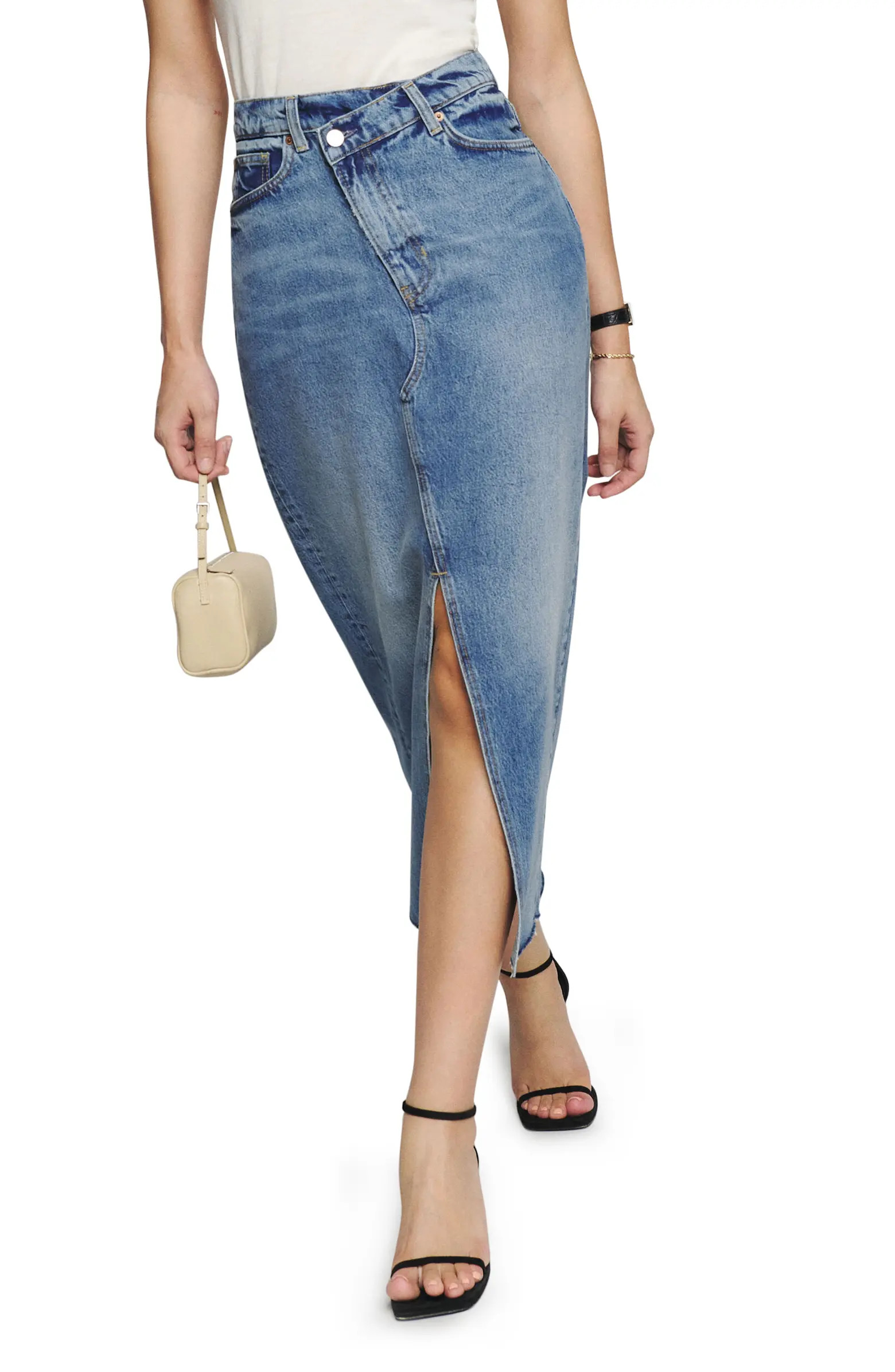 Nila Asymmetric Denim Skirt | Nordstrom