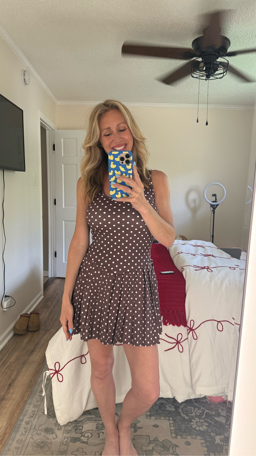 Women’s tennis dress with built in shorts. Light weight material and fits true to size 

#LTKOver40 #LTKmomlife #LTKgrwm