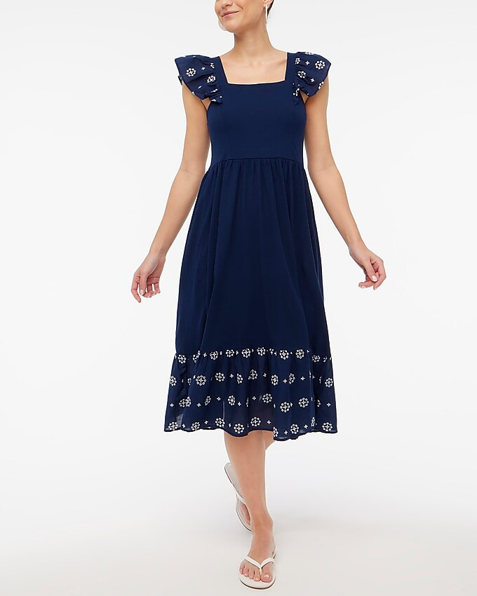 Eyelet knit midi dress | J.Crew Factory