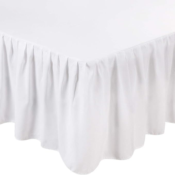 Utopia Bedding King Ruffle Bed Skirt,16 Inch Drop (White) | Amazon (US)